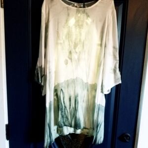 Paris Sage Green and Cream Women's Shabby Chic Tunic